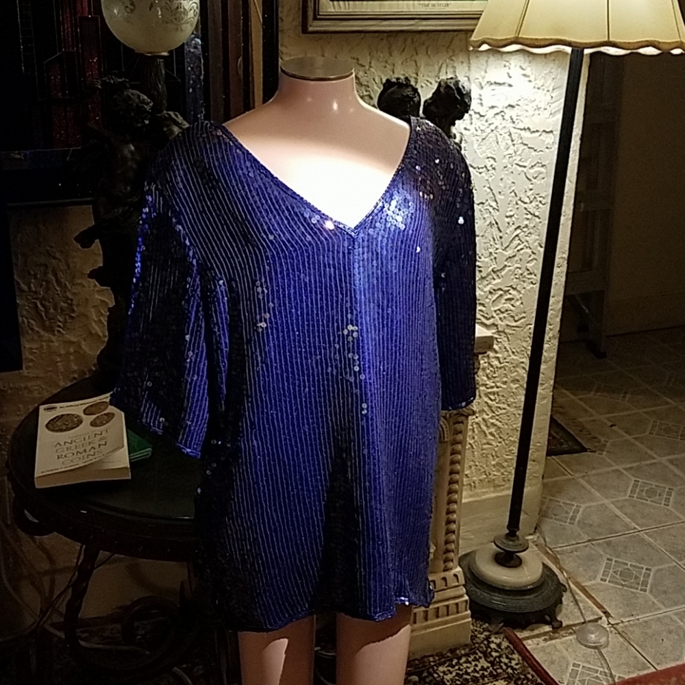 Silk and sequins ladies top